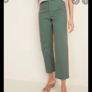 Old Navy High Waist Slim Wide Leg Chino